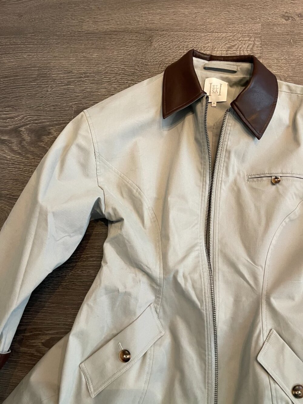 Helsa NWOT The Lady Hunting Jacket With Faux Leather Collar - Picture 9 of 14